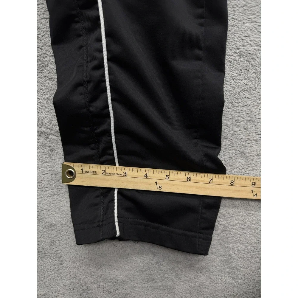 Kappa‎ Pants Mens S Black Track Pants Slim Tapered Side Stripe Tear Away